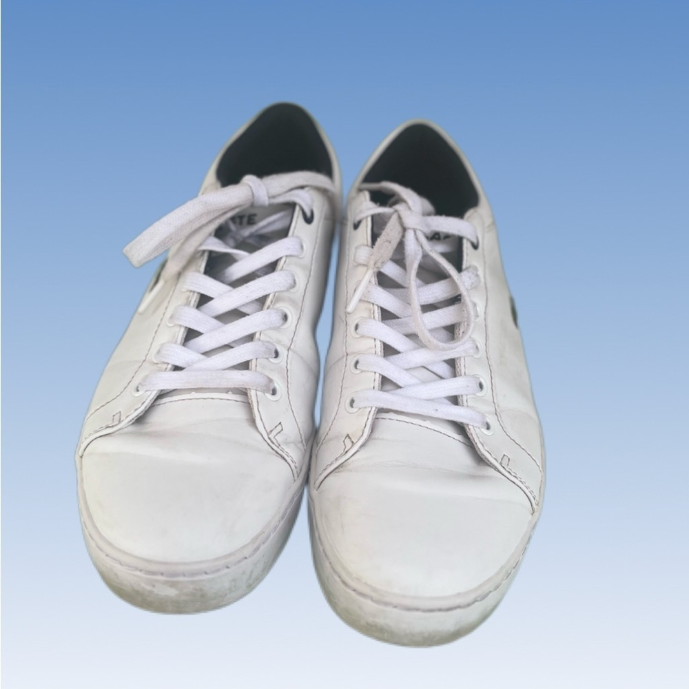 Lacoste women’s White and Green Sneakers size 6.5 - Picture 2 of 7